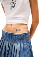 Blue Recycled Cotton Mini Skirt 4