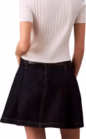 Blue Cotton Mini Skirt 3