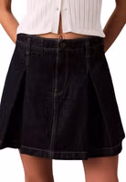 Blue Cotton Mini Skirt 4