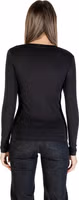 Black Cotton Long Sleeve T-Shirt 2