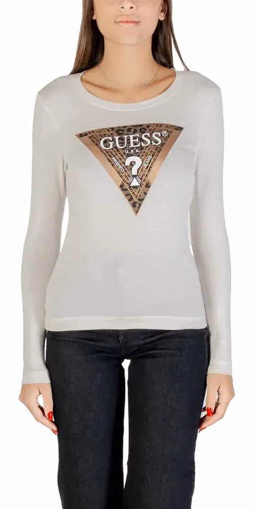 Cream Cotton Long Sleeve T-Shirt