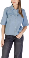 Light Blue Cotton Shortsleeve Shirt 5