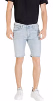 Light Blue Cotton Bermuda Shorts 1