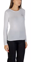 White Cotton Long Sleeve T-Shirt 3