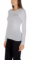 White Cotton Long Sleeve T-Shirt 4