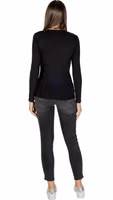 Black Cotton Long Sleeve T-Shirt 4