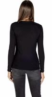 Black Cotton Long Sleeve T-Shirt 5
