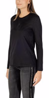 Black Cotton Long Sleeve T-Shirt 2