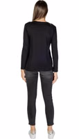 Black Cotton Long Sleeve T-Shirt 4