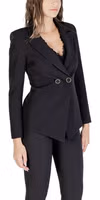 Black Polyester Blazer 3