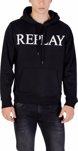 Black Cotton Hoodie
