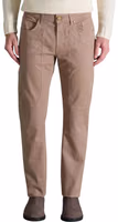 Beige Cotton Skinny Pants 1