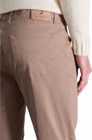 Beige Cotton Skinny Pants 3