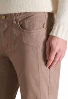 Beige Cotton Skinny Pants 4
