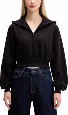 Black Recycled Cotton Hoodie