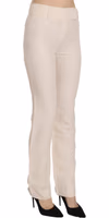 White High Waist Silk Blend Flared Dress Trousers Pants 4