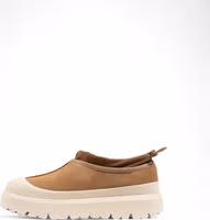Beige Suede Leather Clogs 3