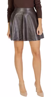 Brown Recycled Polyester Mini Skirt 1