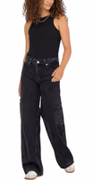 Black Cotton Relaxed Fit Jeans 3