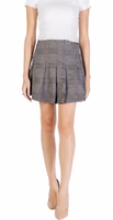 Brown Polyester Mini Skirt 1