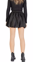 Black Polyester Mini Skirt 2