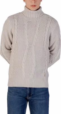 Gray Marabou Turtleneck