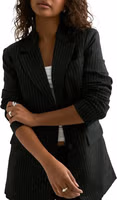 Black Recycled Polyester Blazer 1
