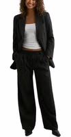 Black Recycled Polyester Blazer 4
