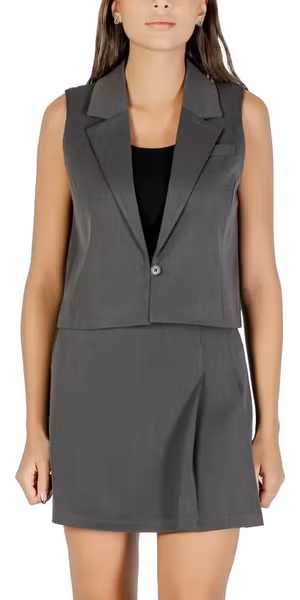 Gray Recycled Polyester Waistcoat