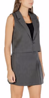 Gray Recycled Polyester Waistcoat 4
