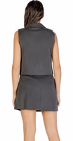 Gray Recycled Polyester Waistcoat 5