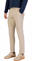 Beige Cotton Skinny Pants 2