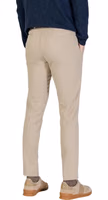 Beige Cotton Skinny Pants 4
