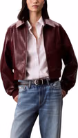 Bordeaux Polyethylene Leather Jacket 1