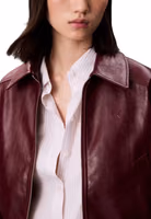 Bordeaux Polyethylene Leather Jacket 2