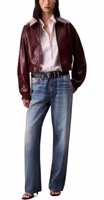 Bordeaux Polyethylene Leather Jacket 3