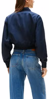 Blue Recycled Polyester Bomber 2