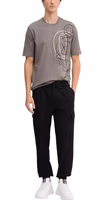 Black Polyester Casual Pants 3