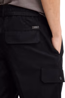 Black Polyester Casual Pants 4