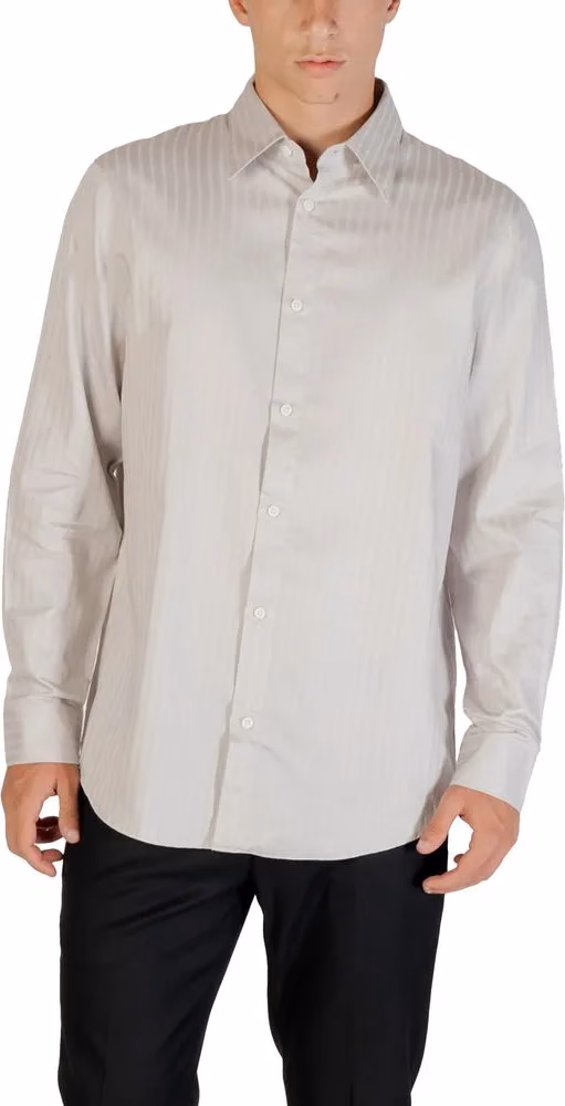 Gray Cotton Pattern Shirt
