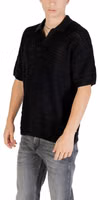 Black Cotton Polo Shirt 4