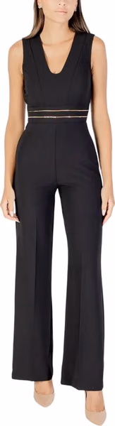 Black Polyester Jumpsuit