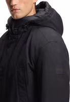 Black Polyester Full-Length Jacket 4