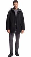 Black Polyester Full-Length Jacket 5