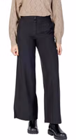 بنطال واسع أسود من البوليستر 1