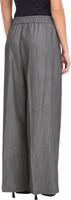 Gray Polyester Casual Pants 2