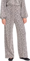 Brown Polyester Casual Pants 1