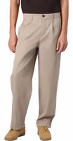 Beige Cotton Casual Pants 1
