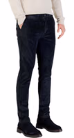Blue Cotton Casual Pants 3