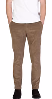 Brown Cotton Casual Pants 1